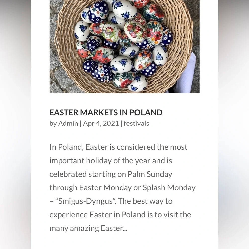 Polish Pottery-Terrain-Ceramic Easter Egg XS